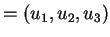 $ = (u _ 1, u_2,
u_3)$