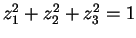 $ z_1^2 + z_2^2 + z_3^2 = 1$