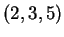 $ (2,3,5)$