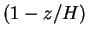 $ (1-z/H)$