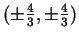 $ (\pm \frac 43, \pm \frac 43)$