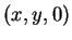 $ (x,y,0)$