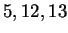 $ 5,12,13 $