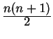 $ {{\frac{\displaystyle n(n+1)}{\displaystyle 2}}} $