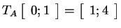 $ T _ A \left[\begin{array}{r}0;1\end{array}\right] = \left[\begin{array}{r}1;4\end{array}\right]$