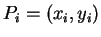 $ P_i = (x_i, y_i) $