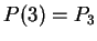 $ P(3) = P_3 $