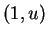 $ (1,u)$