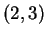 $ (2,3)$