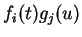 $ f _ i (t)g _ j (u)$