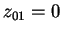 $ z _ {01} = 0$