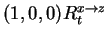 $ (1,0,0) R _ t ^
{x\rightarrow z}$
