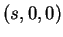 $ (s,0,0)$