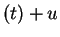 $ (t) + u$