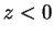 $ z < 0$