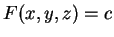 $ F(x,y,z)=c$