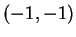 $ (-1,-1)$