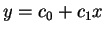 $ y = c _ 0 + c _ 1 x$