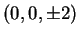 $ (0,0,\pm 2)$