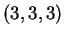 $ (3,3,3)$