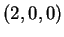 $ (2,0,0)$