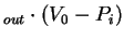 $ _ {out} \cdot (V _ 0 - P _ i)$