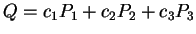 $ Q = c_1 P_1 + c_2
P_2 + c_3 P_3$