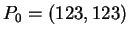 $ P_0 = (123,123)
$