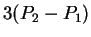 $ 3(P_2 - P_1) $