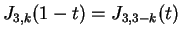 $ J_{3,k} (1-t) =
J_{3,3-k} (t) $