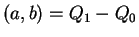 $ (a,b) = Q_1 - Q_0 $