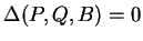 $ \Delta(P,Q,B) = 0 $