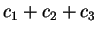 $ c _ 1 + c _ 2 + c _
3 $