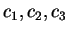 $ c _ 1, c _ 2, c _ 3 $