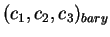 $ (c _ 1, c _ 2, c _
{3}) _ {bary} $