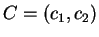 $ C = (c _ 1, c _ {2}) $