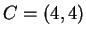 $ C = (4,4) $