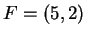 $ F = (5,2) $