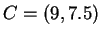 $ C = (9,7.5) $