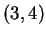 $ (3,4)$
