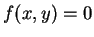 $ f(x,y) =
0 $