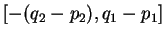 $ [-(q _ 2 - p _ {2}),q _ 1 - p _ {1}] $