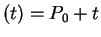 $ (t) = P _ 0 + t$
