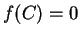 $ f(C) = 0
$