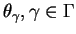 $ \theta _ \gamma, \gamma \in \Gamma$