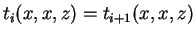 $ t_i (x,x,z) = t_{i+1} (x,x,z)$