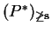 $ (P ^ *)_{\not\geq {\bf s}}$