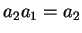 $ a _ 2 a _ 1 = a _ 2$