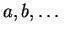 $ a,b,\dots $