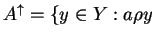 $ A ^ {\uparrow} = \{y \in Y: a \rho y$